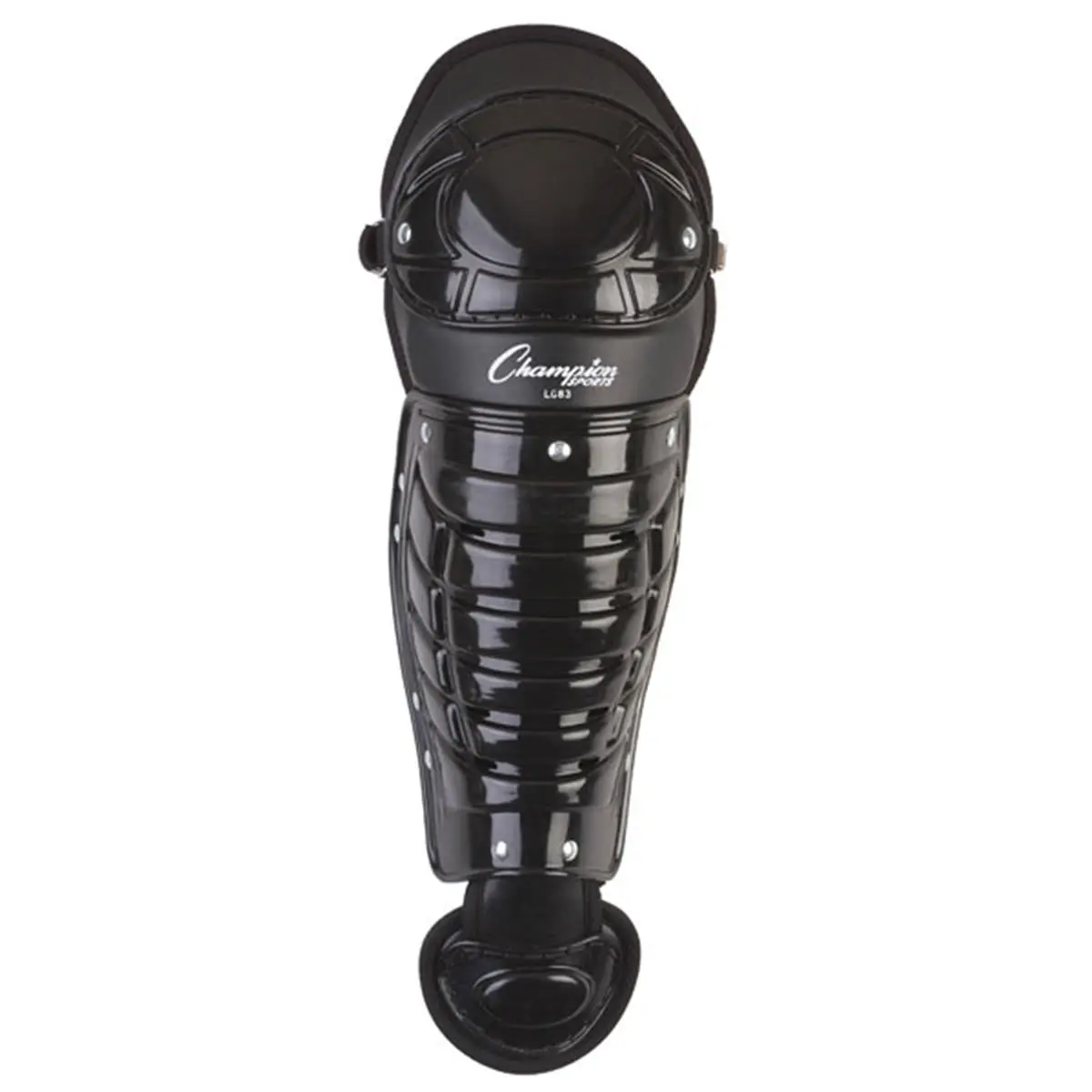 Champion 13" Youth Sports Knee Pads - Single Contoured Wraparound Shin Protective Gear for Softball, Ball Sports, Black
