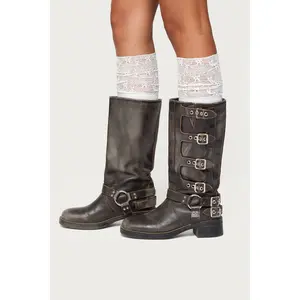 Lacey Layered Knee High Socks