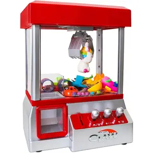 Claw Machine Arcade Game with Sound, Cool Fun Mini Candy Grabber Prize Dispenser Vending Toy for Kids, Boys & Girls