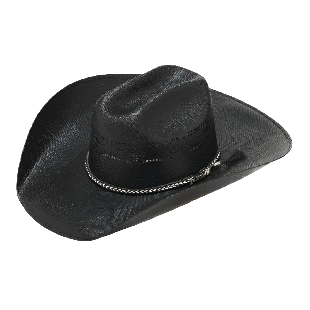 Twister Men's Bangora Black Straw Cowboy Hat T7169001 Twister Men's Bangora Black Straw Cowboy Hat T7169001