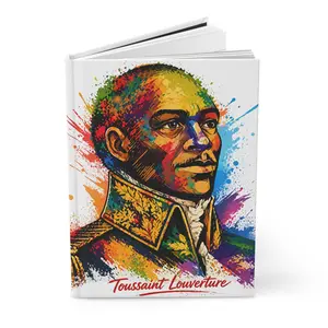Heroes of Haitian independence Toussaint Louverture Portrait Journal | Hardcover Matte Notebook, Colorful Historical Art Toussaint Louverture Portrait Hardcover Journal | Haitian Independence,...