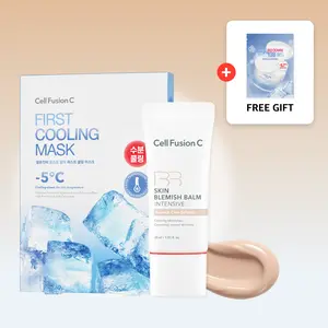 Cell Fusion C BB Cream & Cooling Sheet Mask Set | Choose Your Shade | Skin Tint with Natural-Looking Coverage + 5 Masks