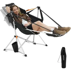 KingCamp Hammock Chair with Footrest – Oversized Heavy-Duty Swinging Rocker for Adults up to 400lbs, Folding Portable Camping Chair with Pillow & Cup Holder for Outdoor Beach, Lawn & RV,summervibes
