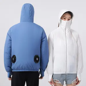 Summer Air Conditioning Clothing Skin Jacket with Fan Cooling Clothing Sun Protection Clothing Outdoor Leisure Fishing Clothing