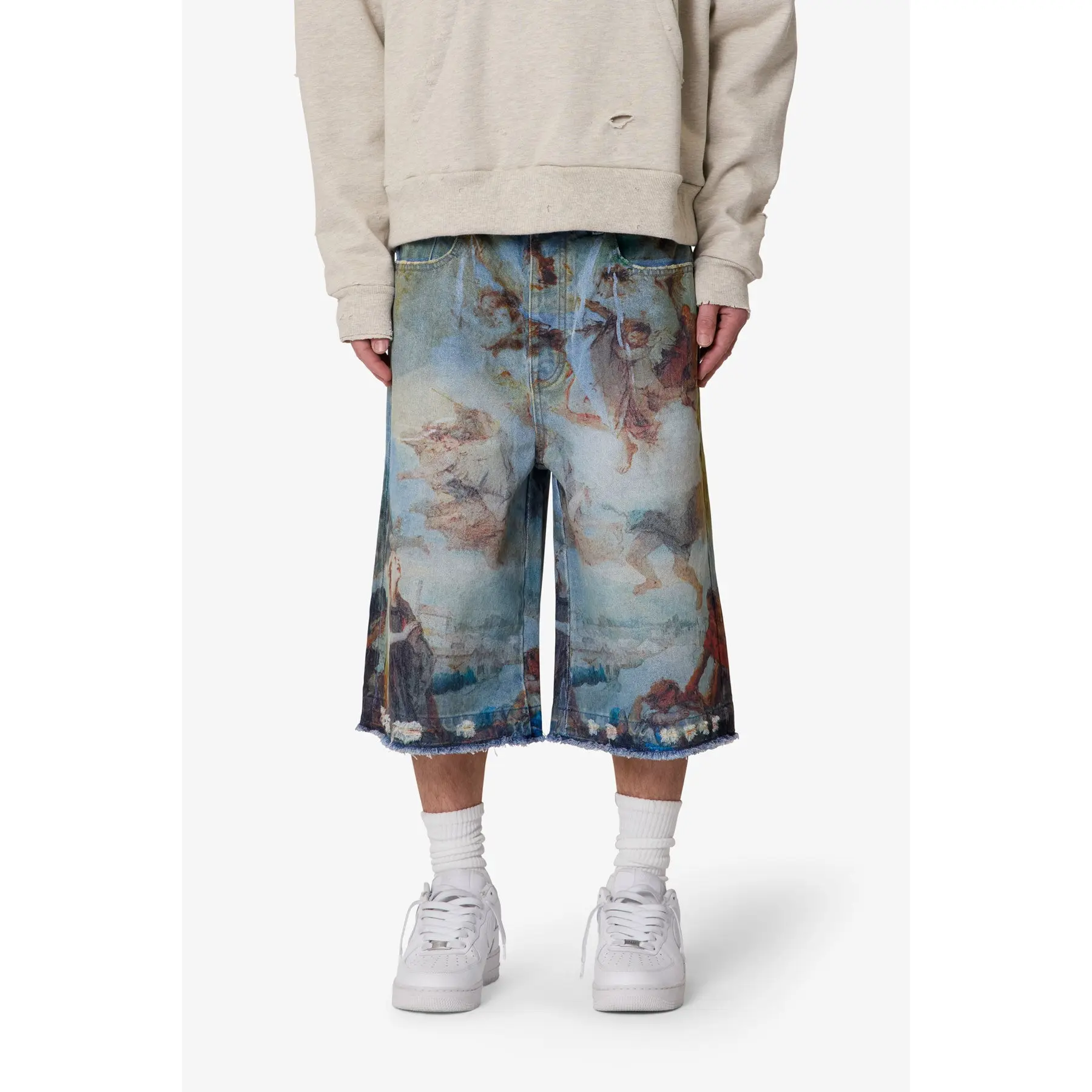 mnml Ultra Baggy Angel Denim Shorts - Multi mnml Ultra Baggy Angel Denim Shorts - Multi