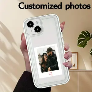 Custom Photo Phone Case – Please Send Image After Purchase.Customization with Picture, Holiday Gift, Personalized, Daily Photo Customization, Transparent Large Hole Shockproof Case Suitable for Apple 11 12 13 14 15 16 Pro Promax Xs Xsmax 7/8PLUS
