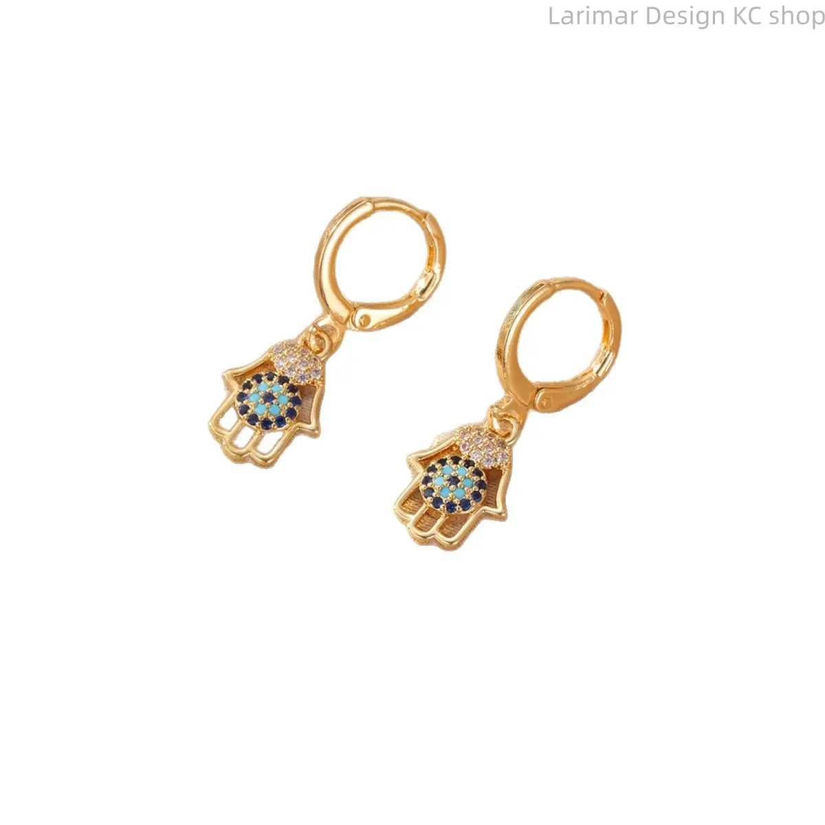 Evil Eye Copper Hoop Earrings For Women, Cubic Zirconia Wisdom Eye Dangle Drop Ear Jewelry, Elegant Daily Wear Eye Pendant Ear Buckles Anti-Fade Fashion Accessory Gift