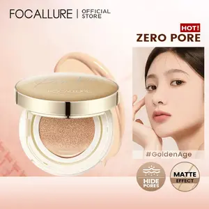 FOCALLURE Air Cushion Poreless BB Cream Waterproof Long Lasting Brighten Face Concealer Matte Foundation Cosmetics With Puff