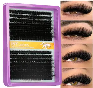 C Curl Lash Clusters Extensions 280 Pcs Individual Eye lash Clusters 100D Cluster Eyelash Lashes Wispy Clusters Lashes Makeup at Home - DIY Lash Extension Kit for Self Application (9-18MM) Mix