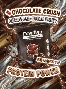 FEWDIVE Clear Whey Isolate Protein Powder - Grass Fed Protein - 20g Protein, 0 Sugar, 80 Calories - Gluten Free, Lactose Free, Clean Nutrition