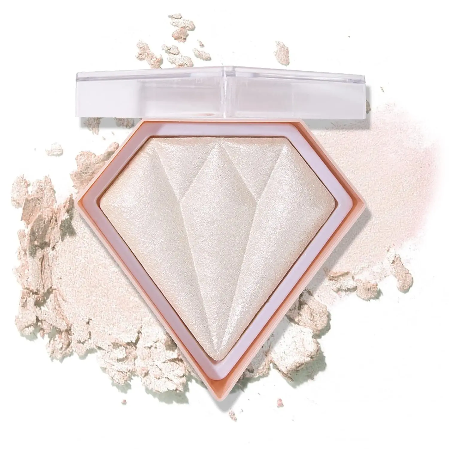 Halloween Fall Gift Highlighter Palette for a Radiant Glow, Water-Resistant & Long-Lasting Shimmer Powder for All Skin Types, Great for Beginners - Pearl White (01), Water Proof, Glowing Makeup