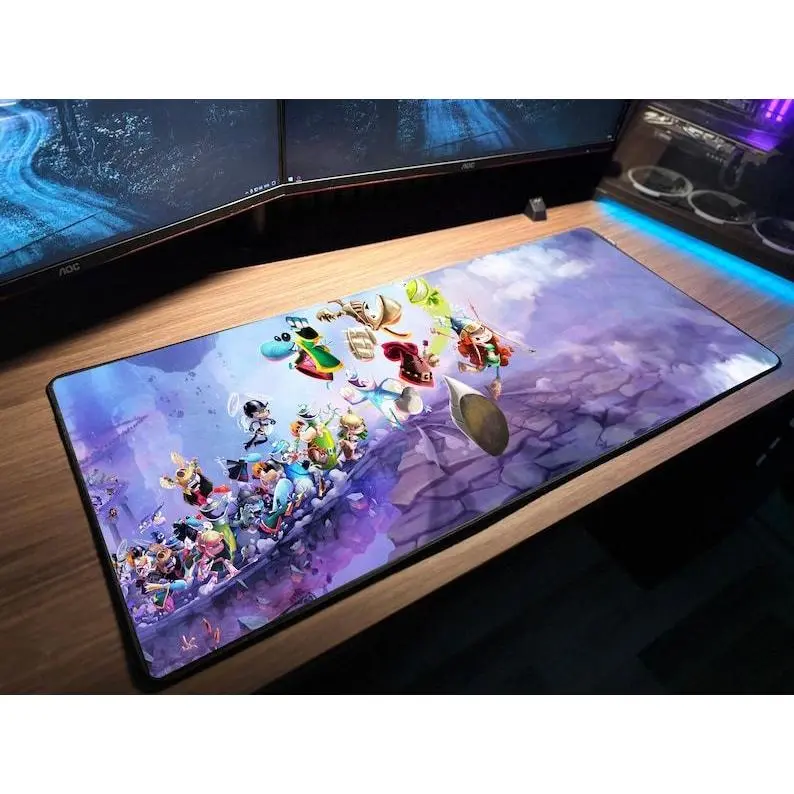 Retro Gaming Mousepad, Desk Mat for Gamer, Gamer Desk Decor, Computer Accessory, Desk Protector, Rayman Mousepad