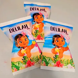 12 Custom Party Chip Bag with Character Design for Party Use