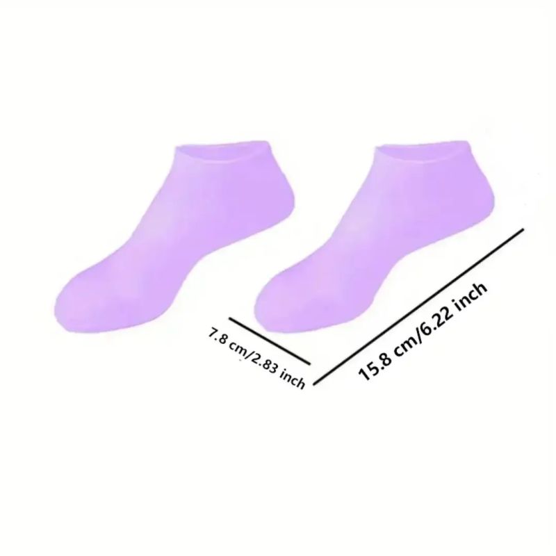 1 Pair Silicone Heel Socks for Dry, Cracked Feet Moisturizing Foot Mask with Elastic Fit – Softens Rough Skin & Prevents Cracking with Daily Use Hydrate Hydrating Cream Gentle,sohochic