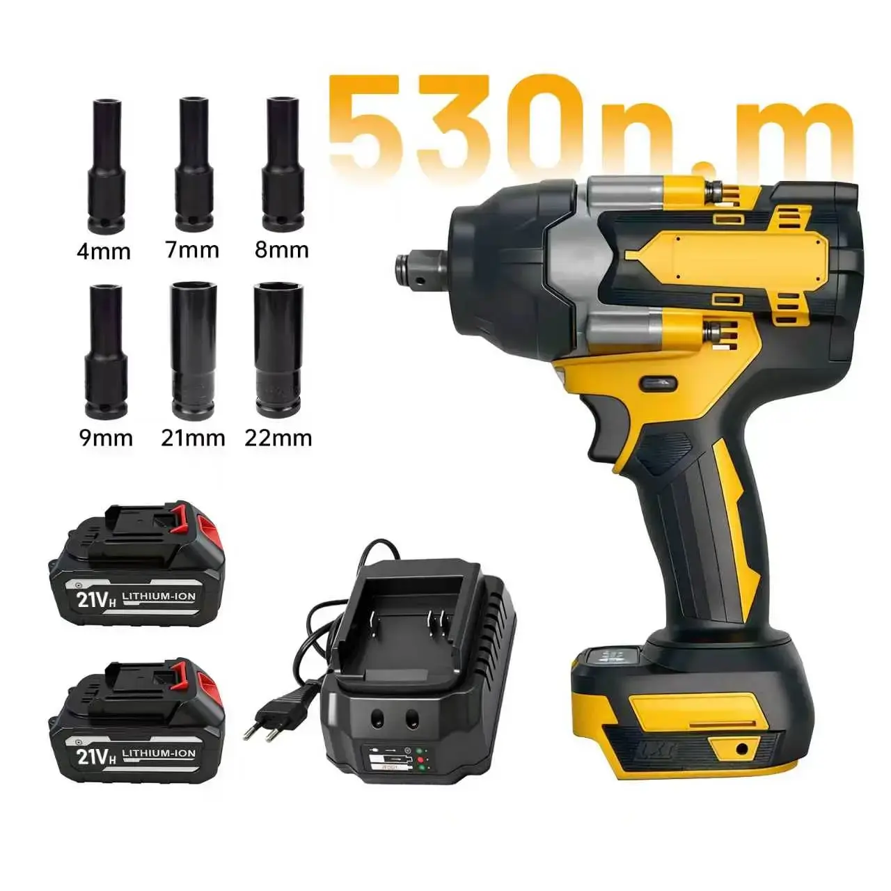 Cordless Impact Wrench & Drill Kit - Powerful High-Torque, 4.0Ah Battery & Charger, Complete Drill Bits & Sleeves, Car Repair & Heavy DIY Power Tool