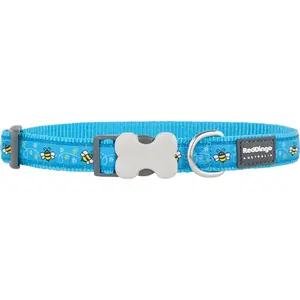 Bumble Bee Turquoise Dog Collar