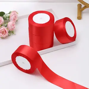 Solid Color Decorative Ribbon (5 Rolls), DIY Decorative Ribbon, Decorative Ribbon for Wedding Party Cake Gift Box Packaging, Gifts & Wrapping Supplies gifts decoraciones de fin de año 2026