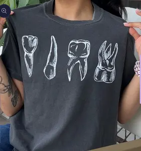 Anatomy Teeth- Dark Grey Tee