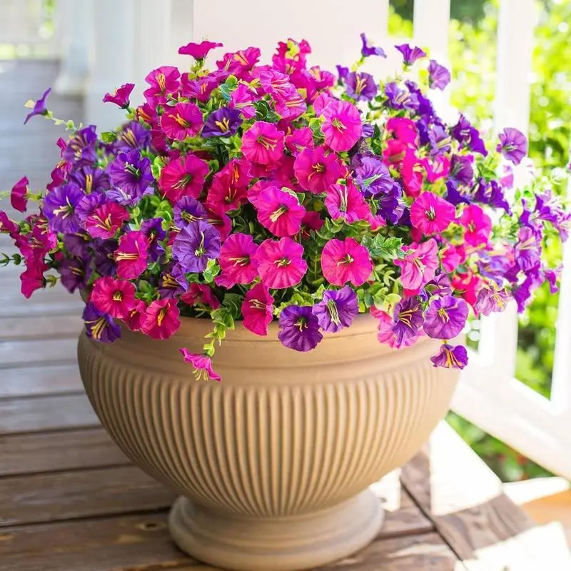 18pcs-Rose red + purple