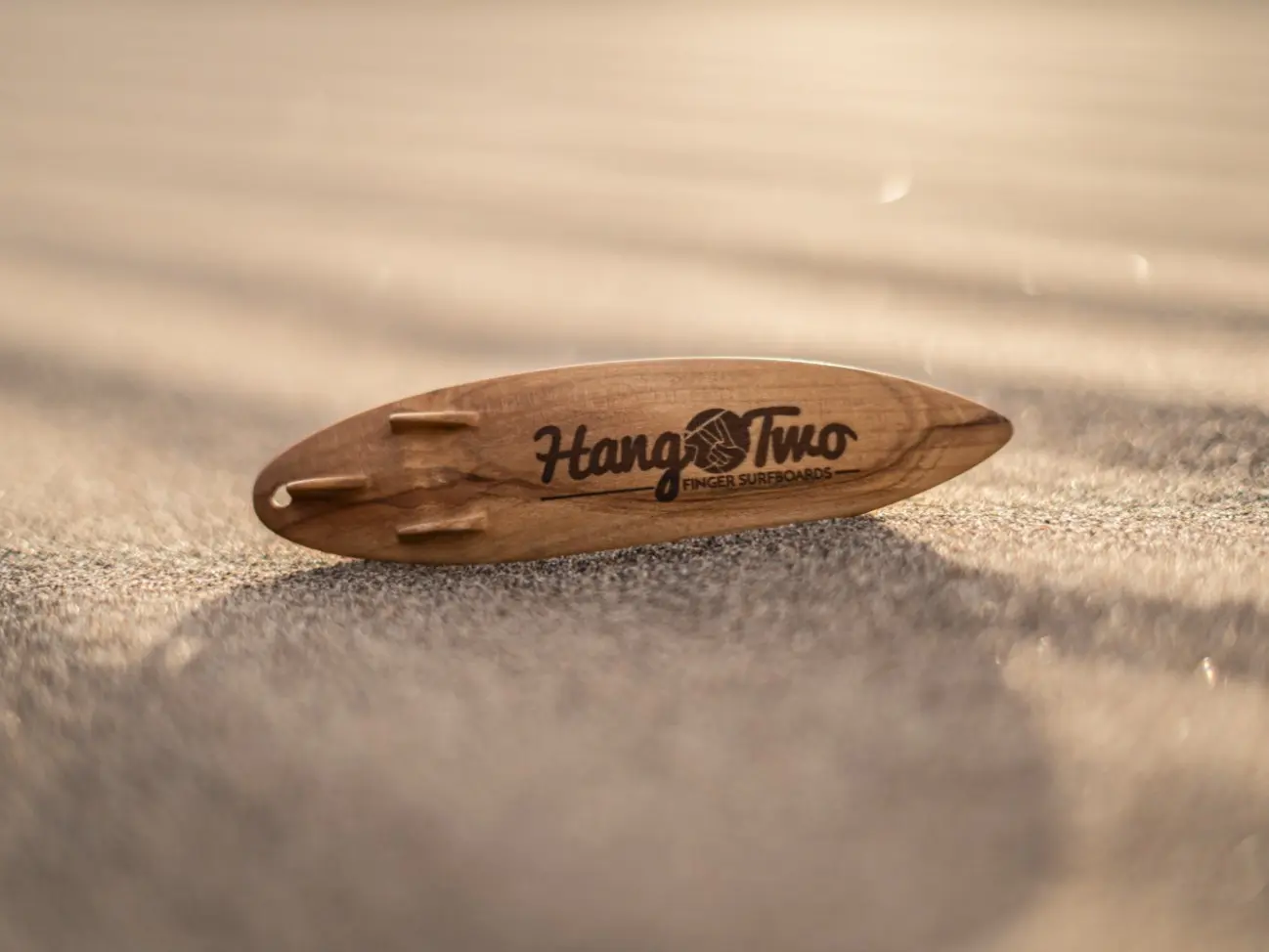 Hang Two Surfers - Woodland - Driftwood - Finger Surfboard - Road Trip - Wooden Finger Surfboard -  Hand Crafted - Natural Maple Wood - Natural Wax Finish