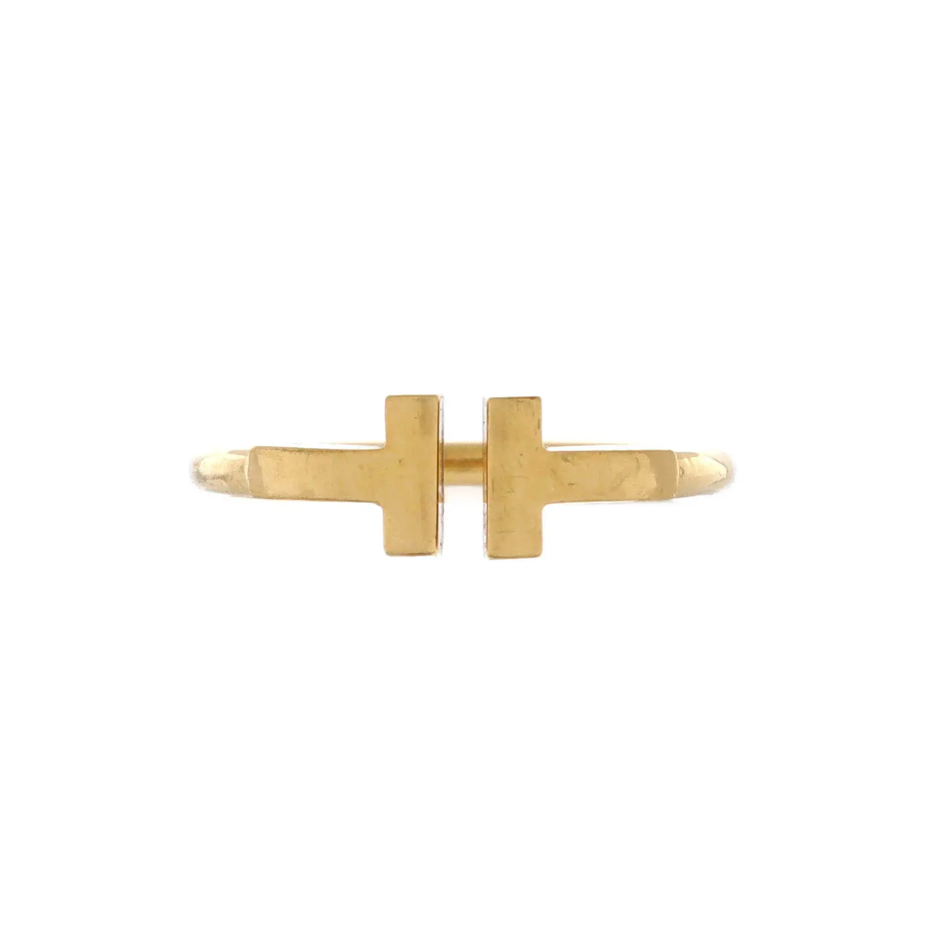 Pre-owned Tiffany & Co. T Wire Ring 18K Yellow Gold by Rebag