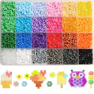 12000pcs 2.6mm Bead Set, 24 Colors DIY Jewelry Making, Pixel Art Puzzle Craft Kit, Handmade Gift for DIY Crafts, Creative Hobby Supplies
