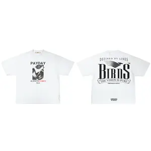 Birds 'Payday' White Oversized Ultra-Premium Box S/S T-Shirt