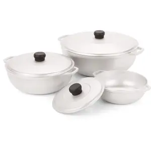 IMUSA 1.5/2.5/5.2qt Cast Aluminum Caldero 3pc Set - 18/22/28cm