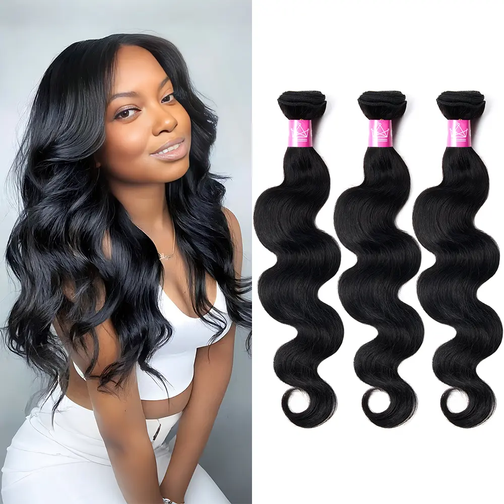 RAGAZZE 12 A Human Hair Bundles, 10-30 Inches Body Wave  of  Straight of Deep Wave, 100% Unprocessed Burmese  Human Hair , Raw Hair for Quick Weaving and Sewing, Shiny and Lustrous, Natural  glossy curly luxury deep virgin good beau fox soft