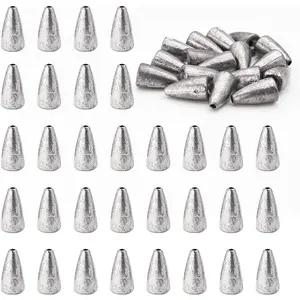 50pcs/55pcs Lead Worm Fishing Sinkers Weights for Bass Fishing Texas Rigs, Optional Sizes 2g/3.5g/5g/7g