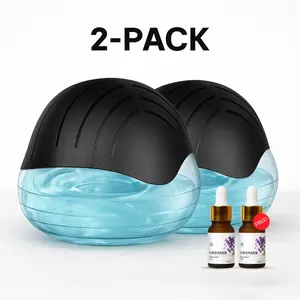 2 Packs Air Purifiers with LED Lights for Bedroom, Humidifier Room Appliances, Water Filter Air Purifier for Home, Aroma Diffuser with LED Light