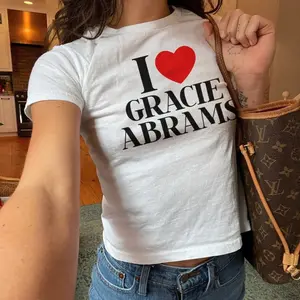 I Heart Gracie Abrams Baby Tee I Love Gracie Abrams The Secret of Us Tour Inspired Fan Concert Merch Tshirt Y2K Retro 90s Vintage GA Shirt
