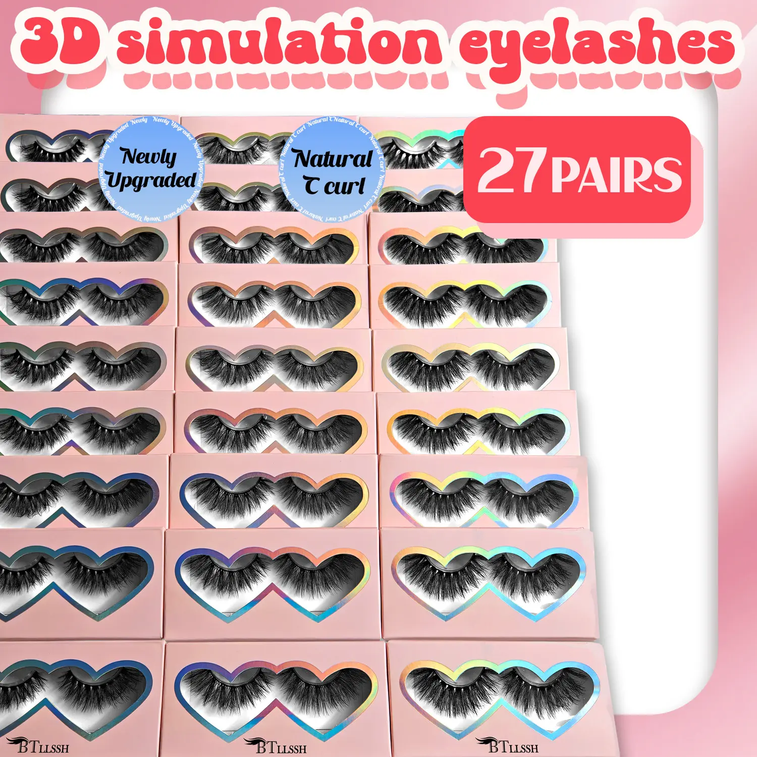 3D5D Faux Mink Lashes 3 Style False Eyelashes 100% Handmade Luxurious Fake Eyelashes