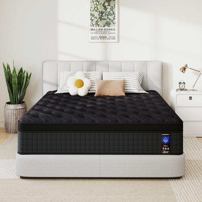 12/14 Inch Twin, Full, Queen, King Mattress Memory Foam And Spring, Hybrid MattressMedium Firmness, Lumbar Support, For Home Rooms Hotels, Boxed Halloween ChristmasGift Furniture Ergonomic queen size mattress Interior Modern 12/14 Inch Twin, Full, Queen, King Mattress Memory Foam And Spring, Hybrid MattressMedium Firmness, Lumbar Support, For Home Rooms Hotels, Boxed Halloween ChristmasGift Furniture Ergonomic queen size mattress Interior Modern