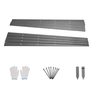 【DealsForYouDays】VEVOR Metal Landscape Edging 8Packs 72in Rust-Resistant Bendable for Yard Garden