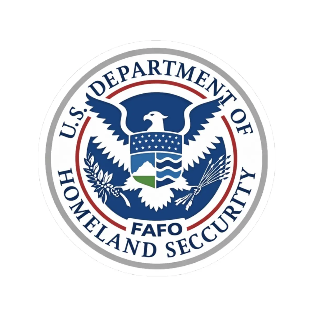 ICE FAFO Department of Homeland Security Style Seal Sticker | Kiss-Cut Sticker