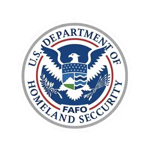 ICE FAFO Department of Homeland Security Style Seal Sticker | Kiss-Cut Sticker