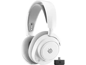 SteelSeries Arctis Nova 7P Wireless Gen 2 Gaming Headset - Real-Time App Control, 50+ HR Play, Neodymium Magnetic Drivers, Mix 2.4GHz/Bluetooth, PS5, PS4, PC, Switch 1/2, Mobile - White