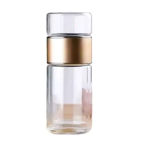 Tea Water Bottle High Borosilicate Glass Double Layer Tea Water Cup Infuser Tumbler Drinkware Water Bottle With Tea Filter Bottled Washable