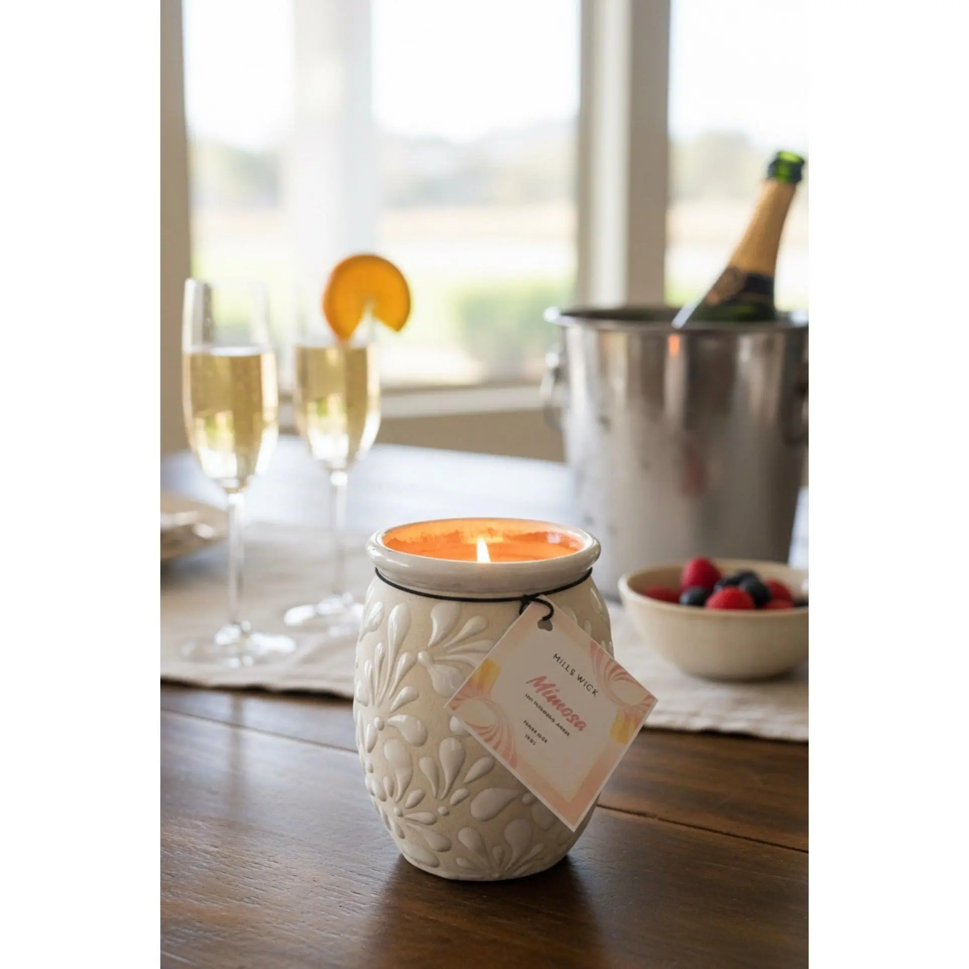 Mimosa | 12 oz Soy Candle in a Mexican Cantarito