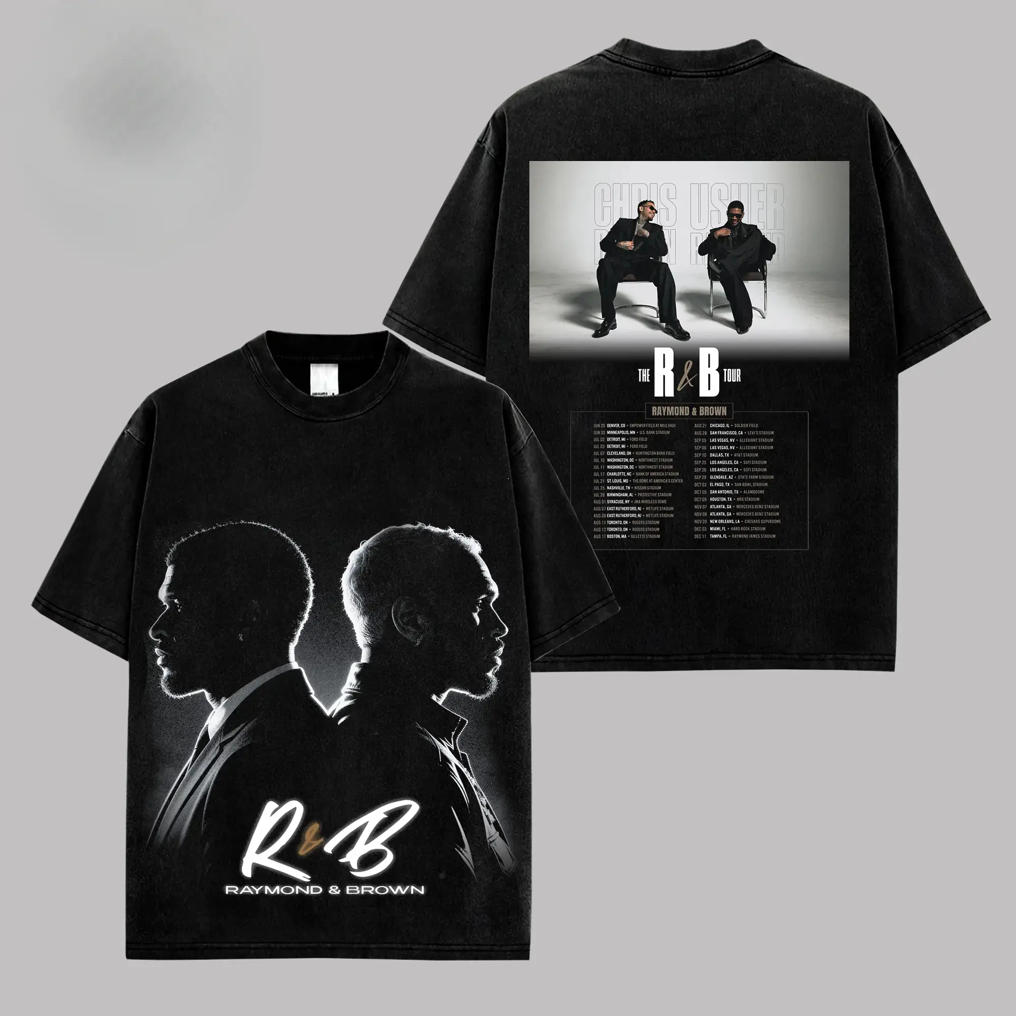 Raymond & Brown The R&B Tour Date 2026 Premium Cotton T-Shirt, R&B Music Duo Graphic Tee, Urban Hip Hop Soul Streetwear Shirt, Concert Tour Merch, Gift for R&B Fans, Vintage Music Tee