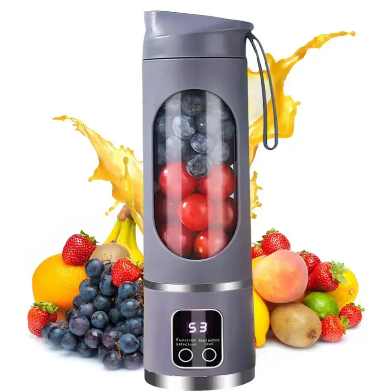 [summervibes]Digital Multimode Juicer Blender - Smart Led Display, Portable Usb Personal Electric Blender, Juicer Shakes And Smoothies Blender For Smoothies Liquid Diet, Shakes, Leak Proof Design