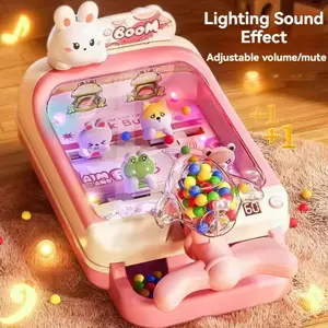 Cute Animal Design Marble Game Console, 1 Box Shooting Game Timing Game Console with Light & Music, Birthday Gift for Boys & Girls