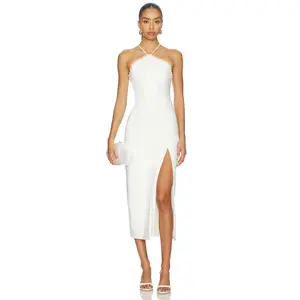 Amanda Uprichard Abby Midi Dress in Ivory
