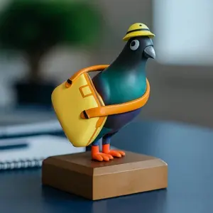 Mini Office Pigeon Decorative Resin Figurine, Home Desktop Ornament, Cute Desk Accessory, Perfect Gift for Office and Home