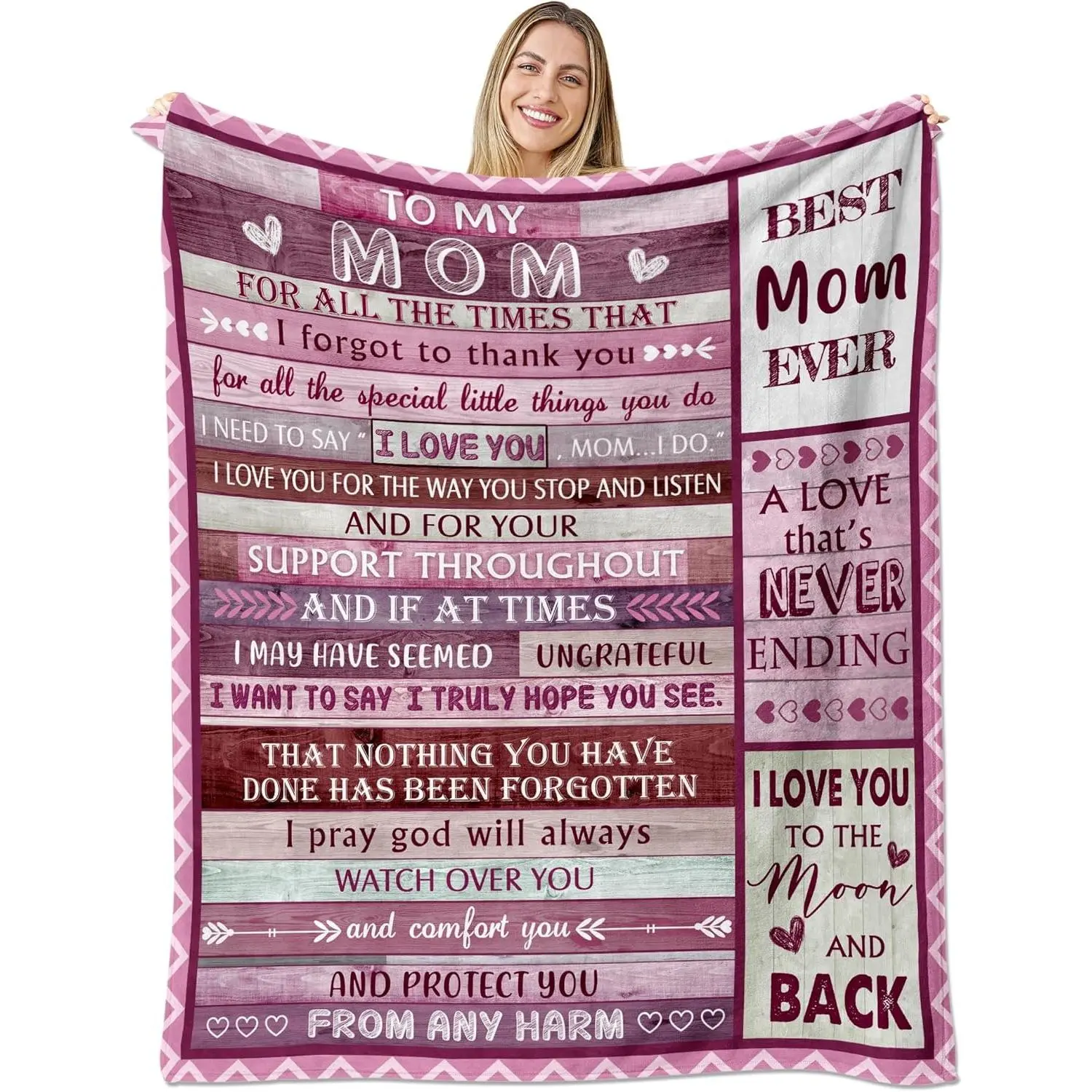 Gifts From Daughter Son For Mother's Day Birthday Mom Gifts Anniversary Unique Gifts For Mom Super Soft Flannel Throw Blankets