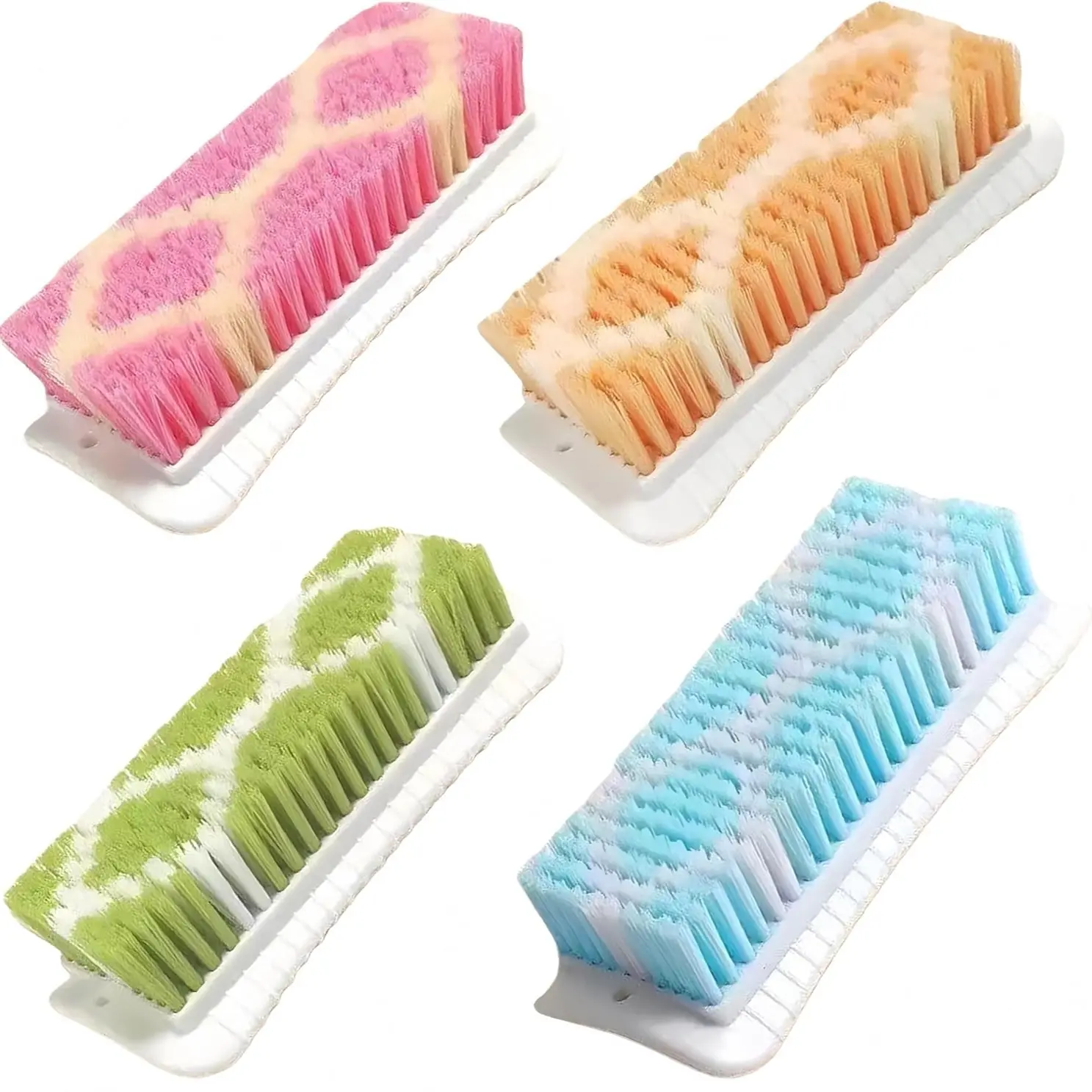 4-Pack Hard Bristle Laundry Brushes, Multi-Purpose Cleaning Brush, Ideal for Clothes, Bathroom, Floor, Shower, Carpet, Bathtub, Sink, Outdoor