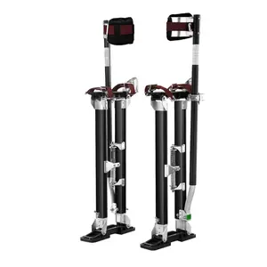 VEVOR Drywall Stilts, TikTokShopBlackFriday, 24''-40'' Adjustable Aluminum Tool Stilts with Protective Knee Pads, Durable and Non-slip Work Stilts for Sheetrock Painting, Walking, Taping, Black