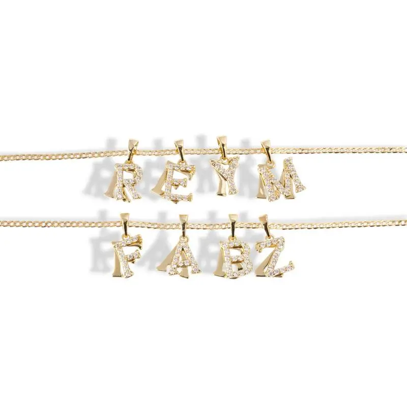 14K Gold Plated Unisex Initial Letter Pendant Necklace - A-Z Pendant Design, Elegant Daily Fashion Accessory Charm 2mm
