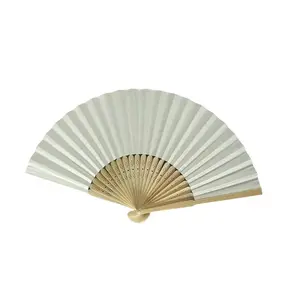 Chinese Style Foldable Paper Bamboo Fan, Classic Hand Fan for Wedding, Party, Banquet, Home Decor Supplies